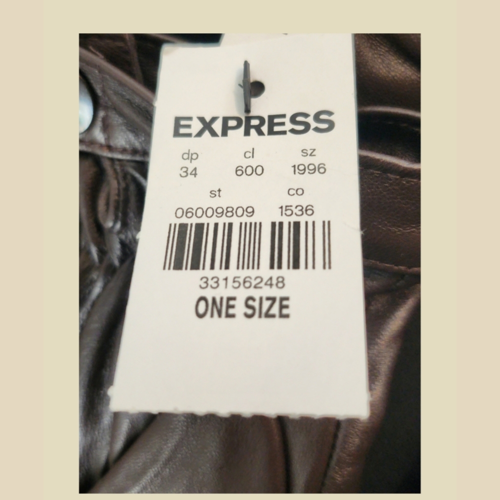 EXPRESS MENS BROWN LEATHER TOUCH SCREEN COMPATIBLE GLOVES BNWT - Picture 5 of 6